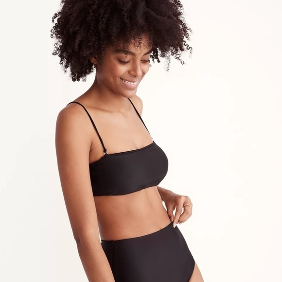 Madewell second wave spaghetti strap bikini top black - Picture 2 of 6